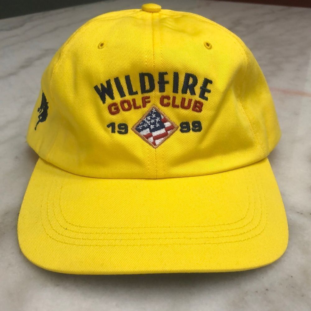 Vintage Dad Hat “Wildfire Golf Club 1999” Yellow | Embroidered | Adjustable